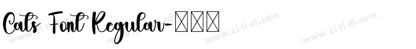 Cats Font Regular字体转换